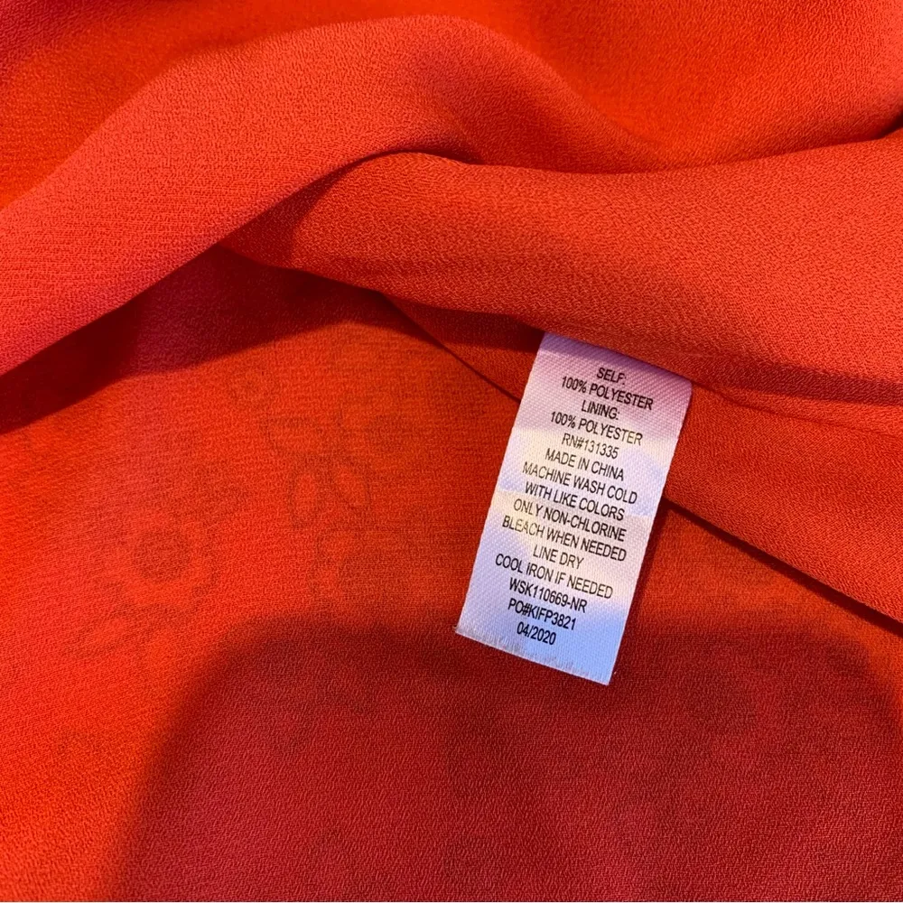 Red Skater Skirt White & Blue Floral L - Image 3