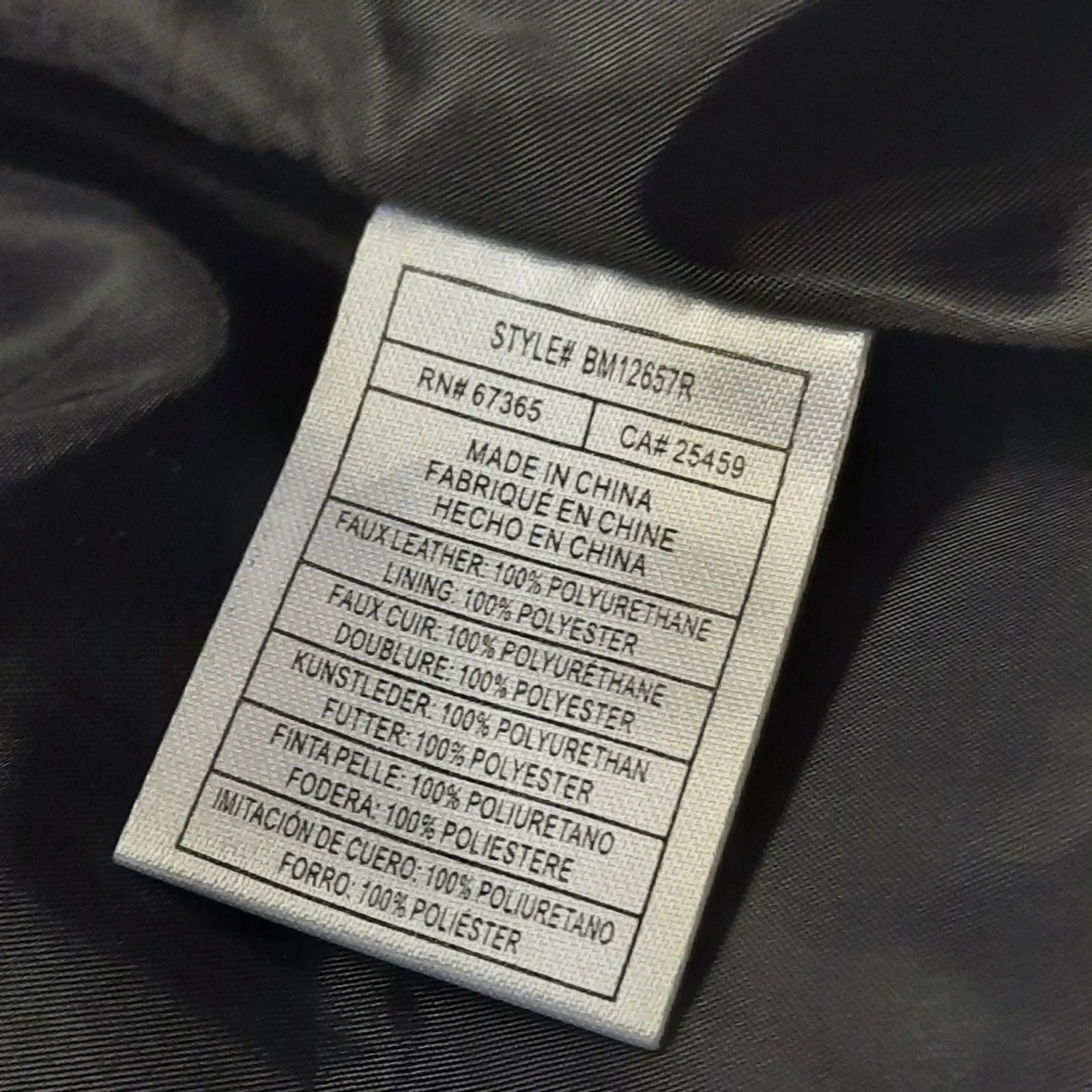 BB Dakota Steve Madden Womens Faux Leather Biker Moto Jacket XS Black Pearl Stud - Image 9