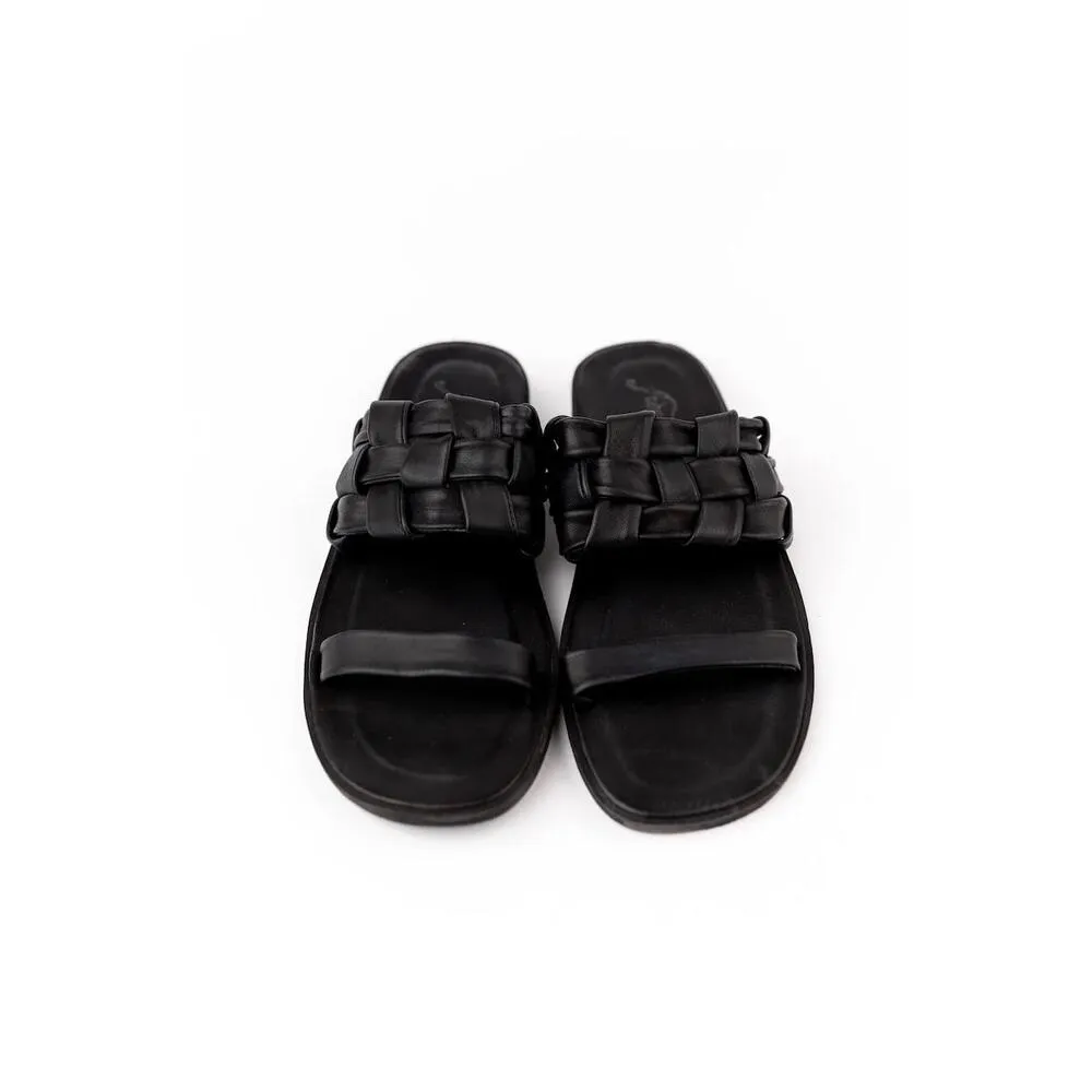 Free People Braided Strap Sandals in Black - Image 3