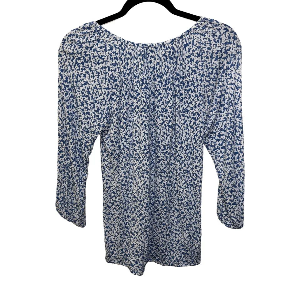 Michael Kors Women's Mini Lily Knit Peasant Top - Vintage Blue XS - Image 5