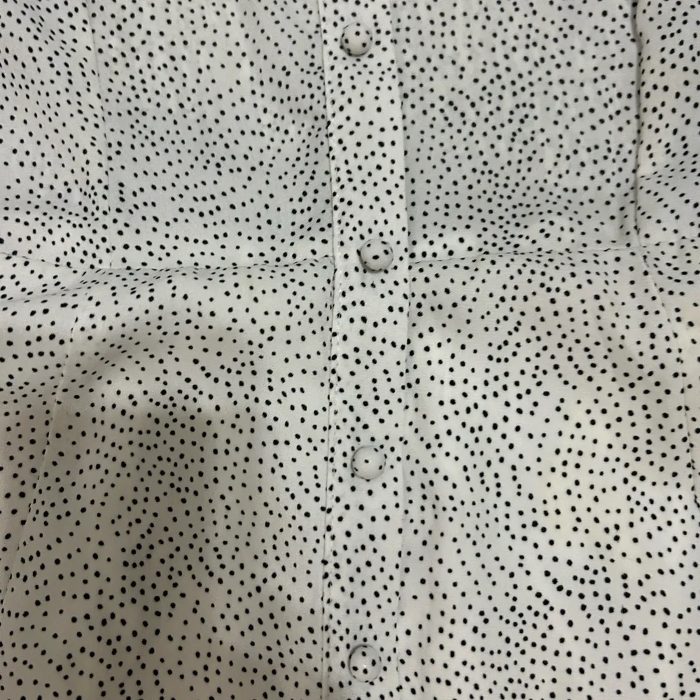 Sienna Sky White Mini Dress with Black Dots - Image 2