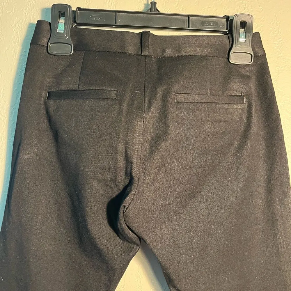 Banana Republic Black Ankle Pants Cropped Sloan Fit Trousers Capri Formal SZ 0P - Image 7