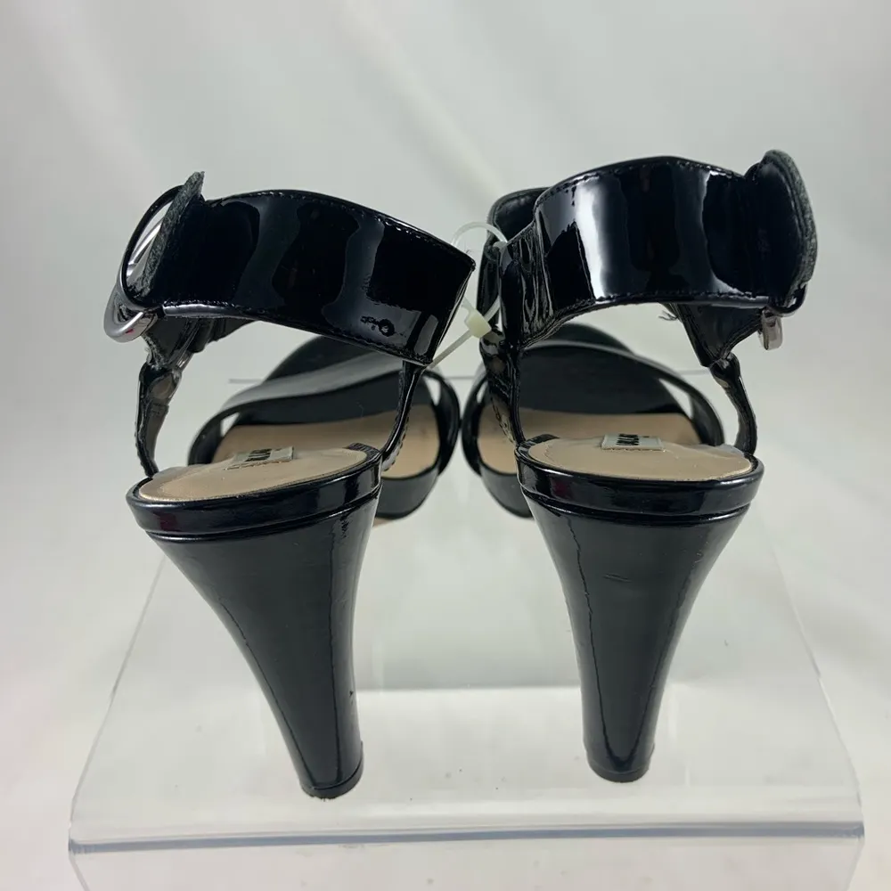 Karl Lagerfeld 6.5M  shiny black strap stiletto - Image 3