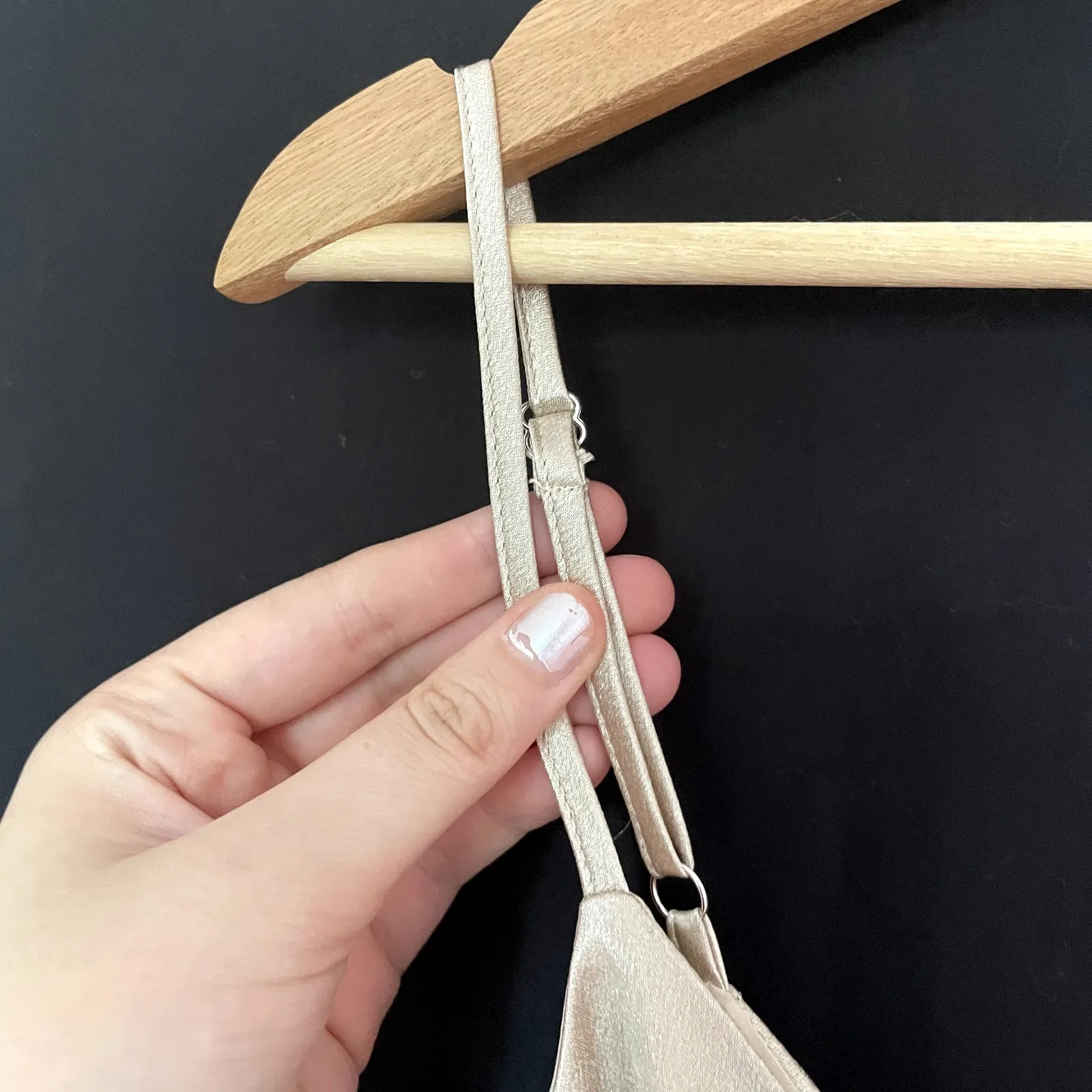 Birdy Grey gold maxi v-neck side slit spaghetti strap women's M dress formal - Image 4