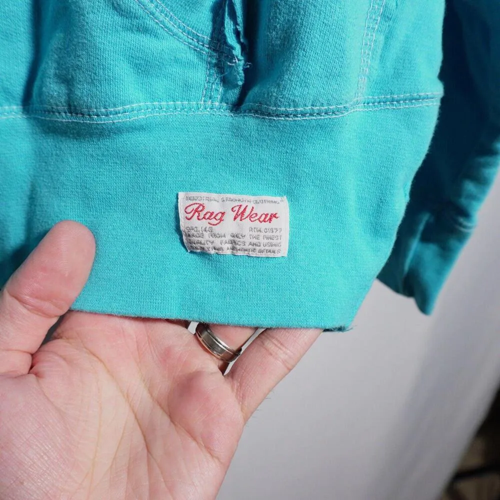 VTG 90s Y2K Blue Full Zip‎ Hooded Jacket Yellowstone Park Souvenir Womens Large - Image 3