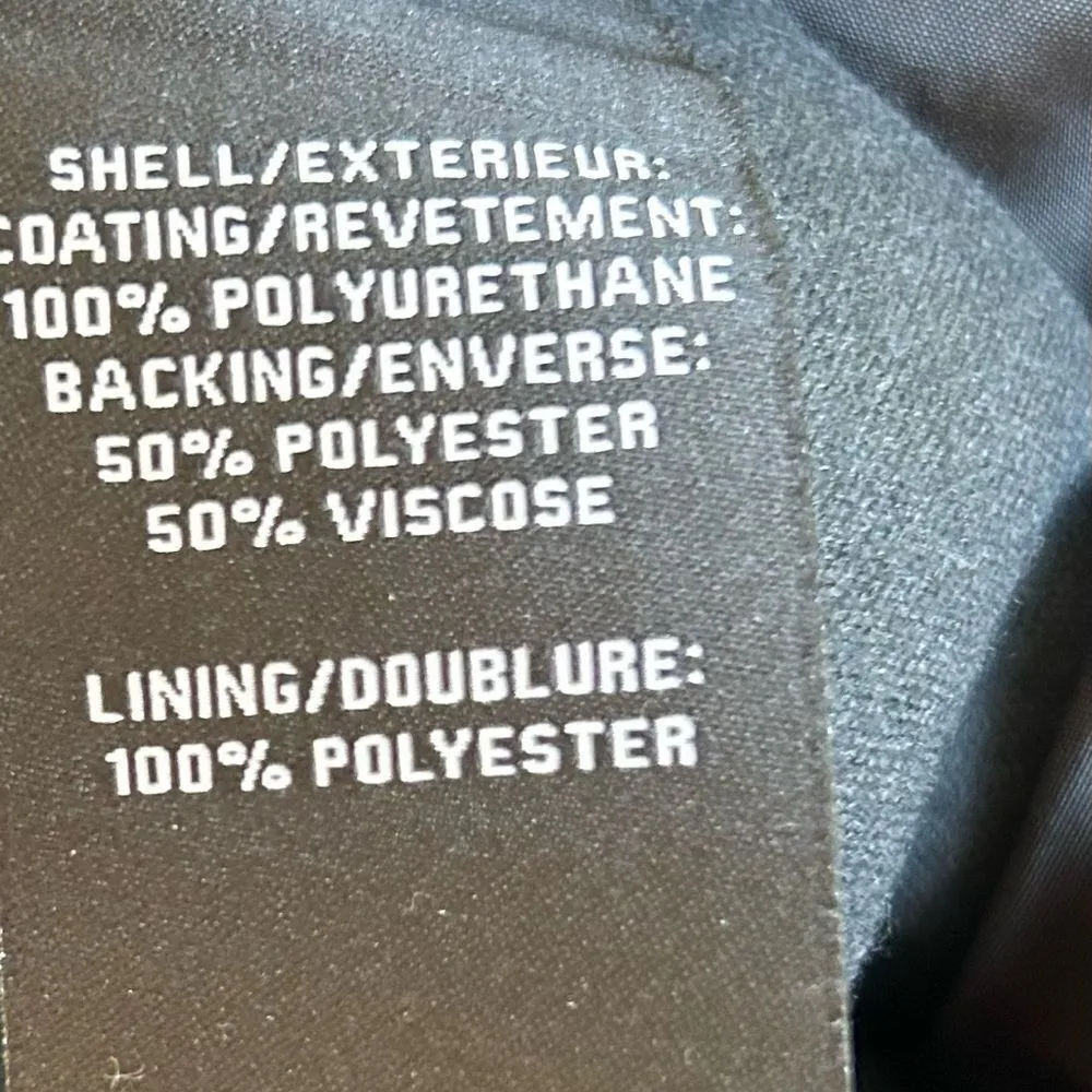 Bagatelle Black Faux Vegan Leather High Rise Wide Leg Pants Size Large - Image 6