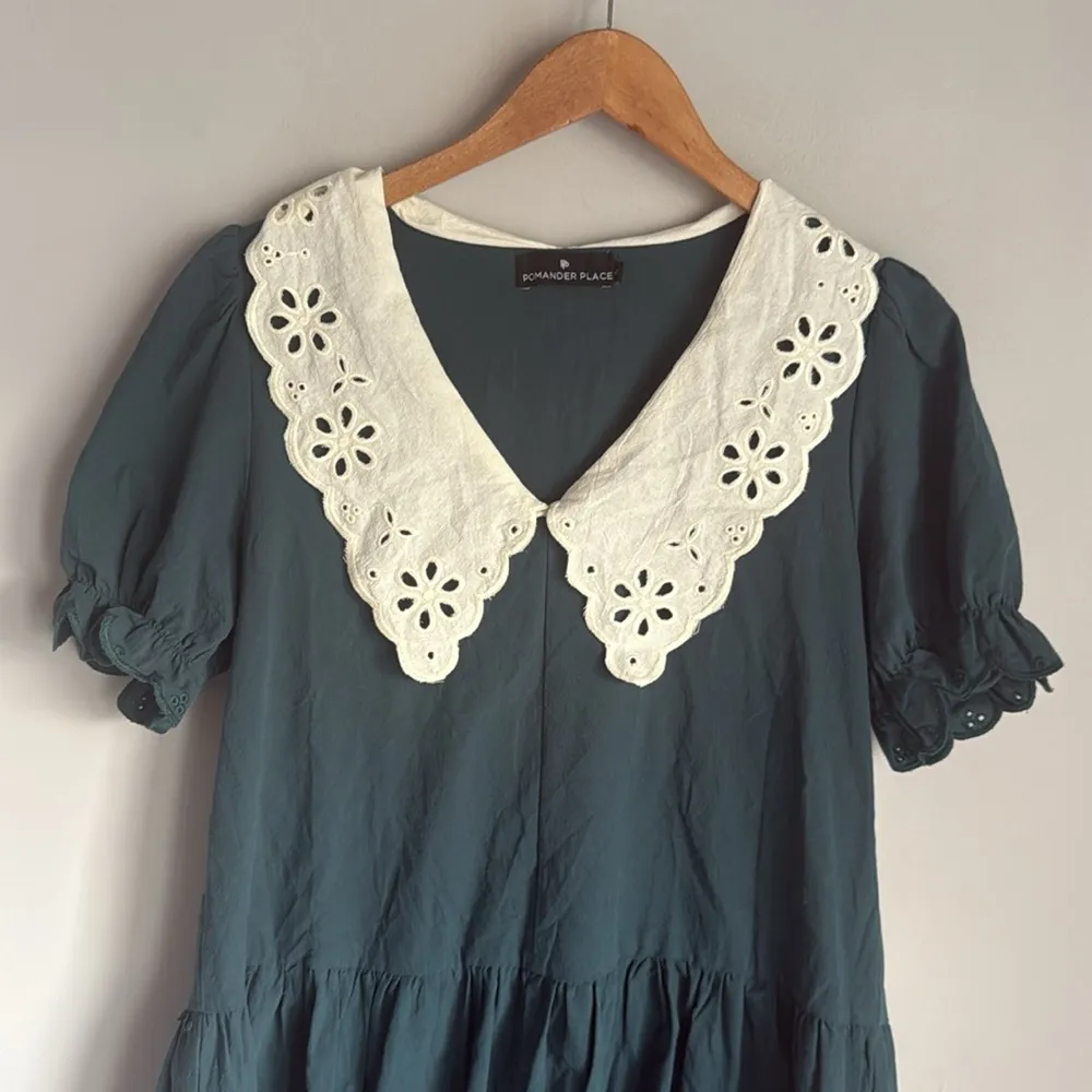 Tuckernuck Pomander Place peacock green knit dress XS - Image 3