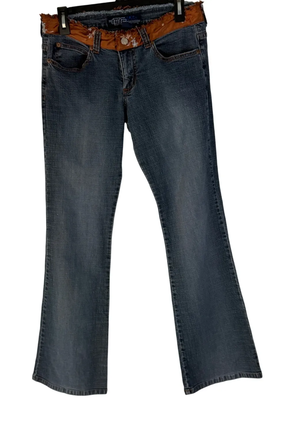 Tyte The Worlds Coolest Jeans Y2k Size 9 Blue Bootcut Distressed Flare Denim - Image 1