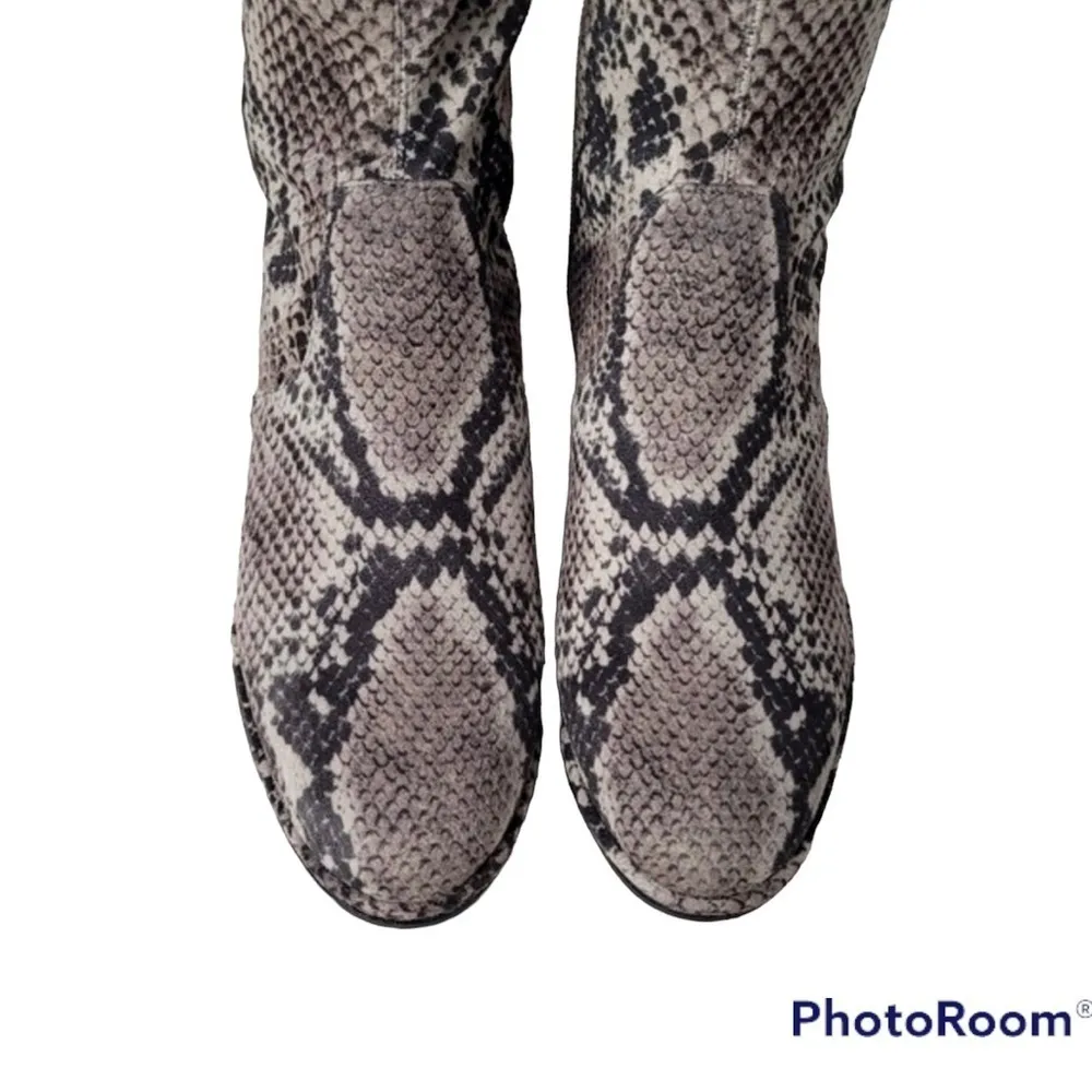Marc Fisher Humor over the knee boot gray snake skin - Image 5