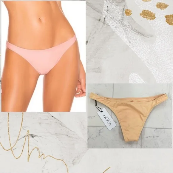 ElleJay Swimwear Daniella Cheeky Bottom in Peach Size Small Orange - Image 2