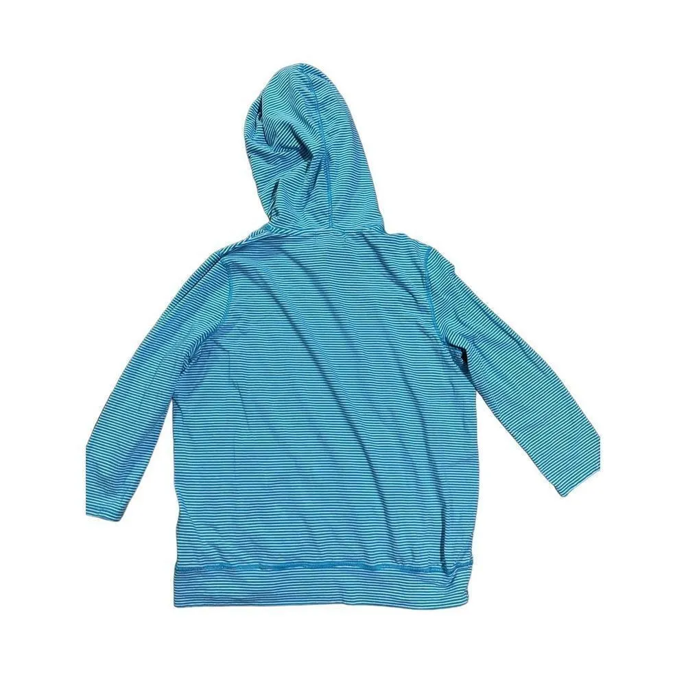 Lauren Active Ralph Lauren blue white lightweight hoodie womens size L Size L - Image 2