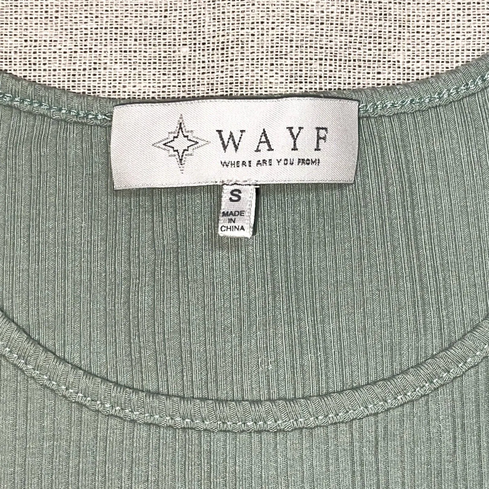 WAYF | Sage Short Ribbed Crop Top | Small - Image 4