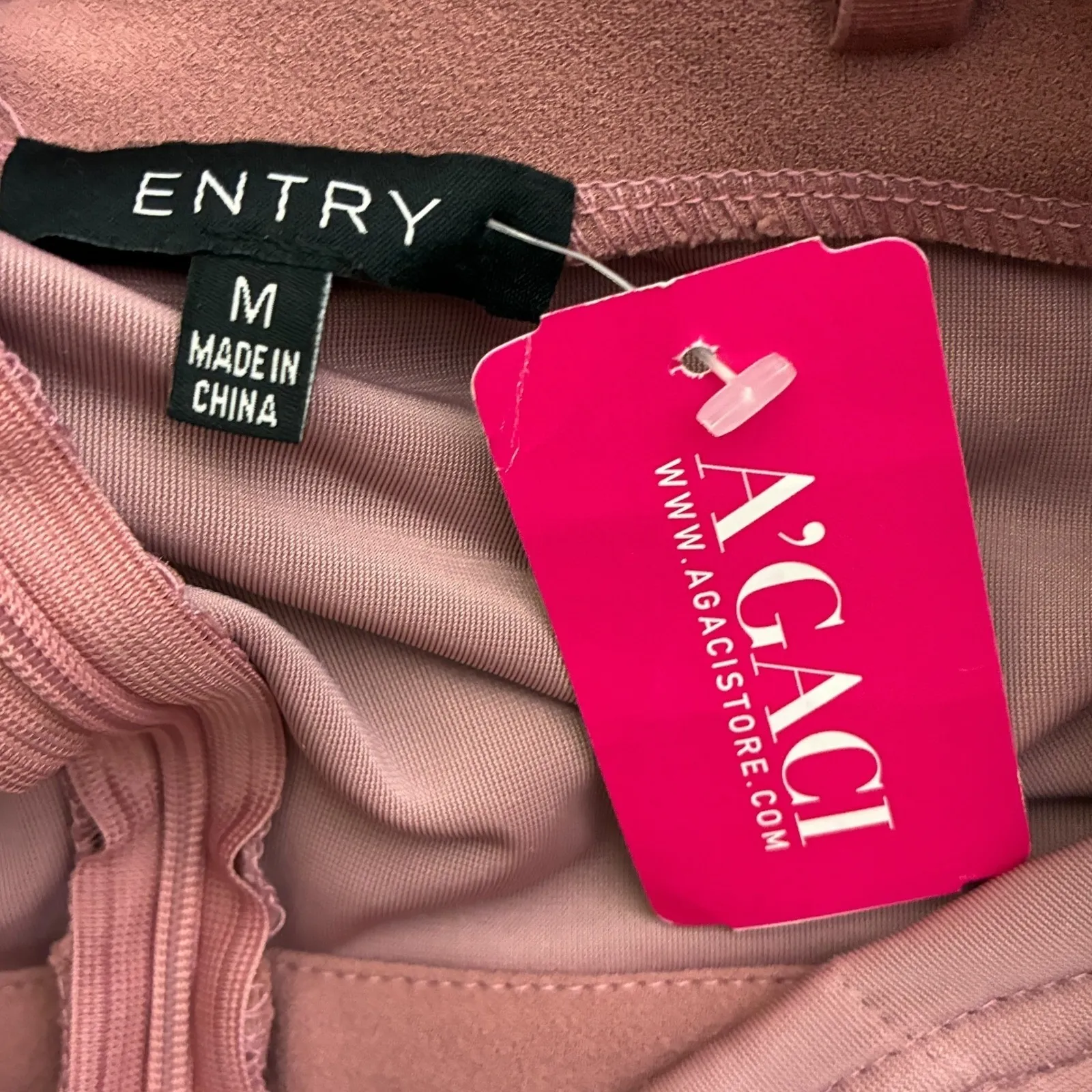 NWT A'Gaci Womens Y2K Bustier Bodycon Mini Dress Size M Mauve Clubwear Going Out Pink Size M - Image 7