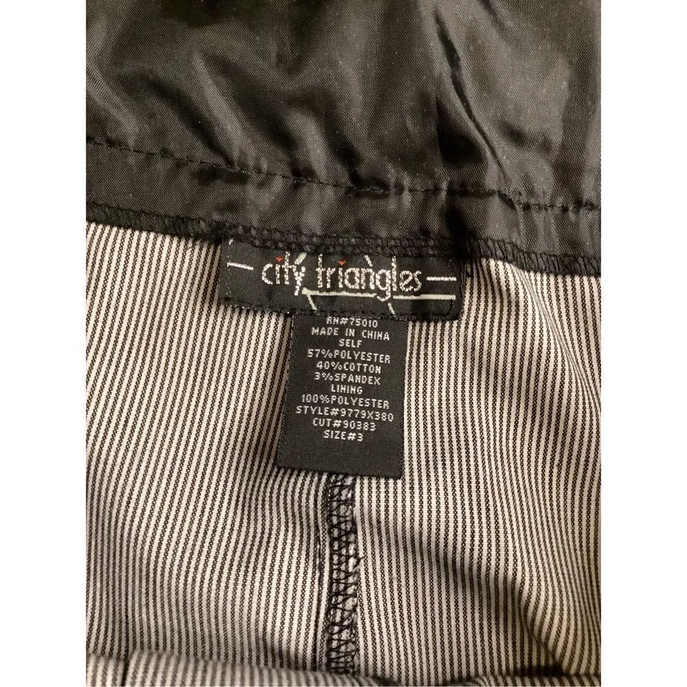 City Triangle Pinstripe 2Pc Skirt Suit Professional Occupational Business - Image 8