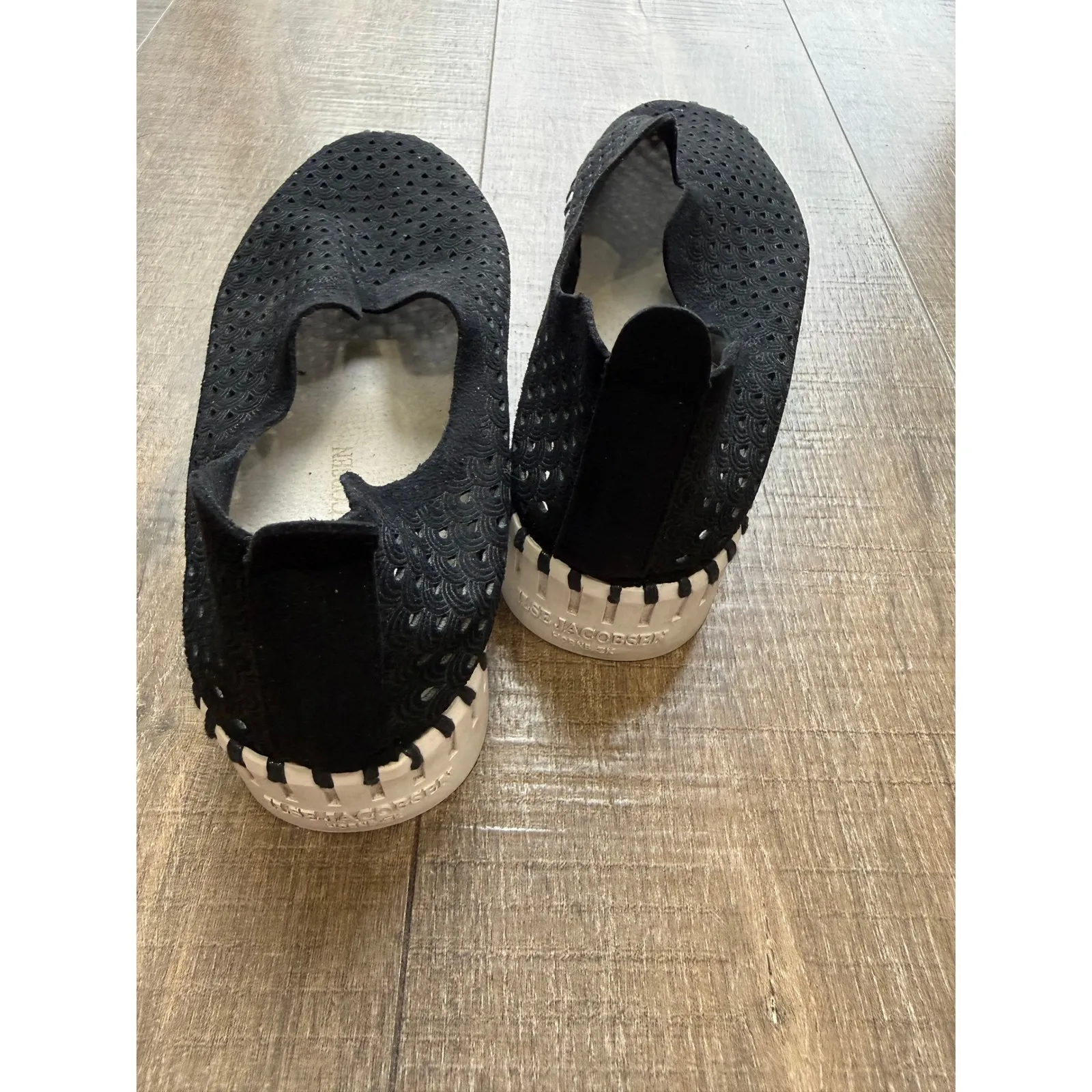 Ilse Jacobsen Women Black Perforated Slip On Shoes Tulip Sneaker School Size 37 - Image 12