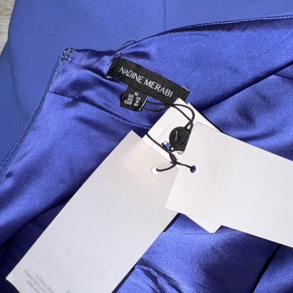 NWOT Nadine Merabi Lorrie Purple Wide Leg Jumpsuit size S 8 - Image 7