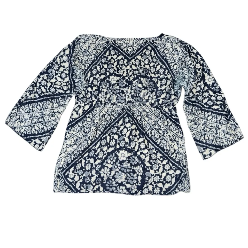 Denim & Supply Ralph Lauren Bandana Floral Printed Blouse Babydoll Top Sz Small - Image 2