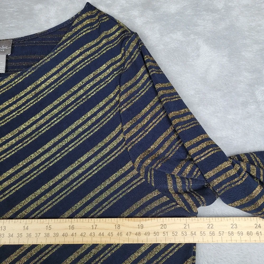 Chico's Travelers Women's Blouse Tunic Top Acetate Size 3 US XL Stretch - Image 6