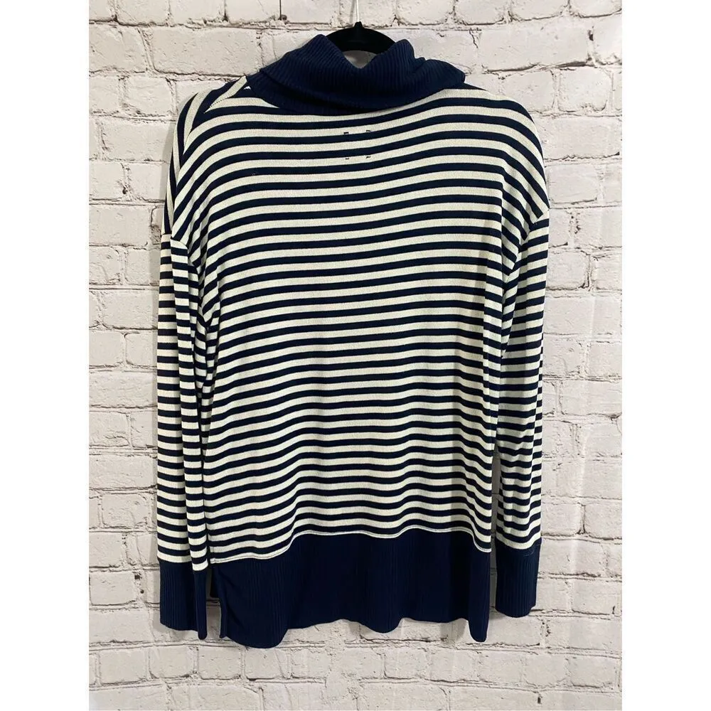 Gap striped cowl neck light weight sweater size ￼medium - Image 2