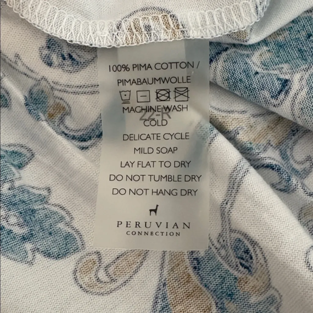 Peruvian Connection Acanthe Tiered Crewneck Floral Dress 3/4 Sleeve Large - Image 8