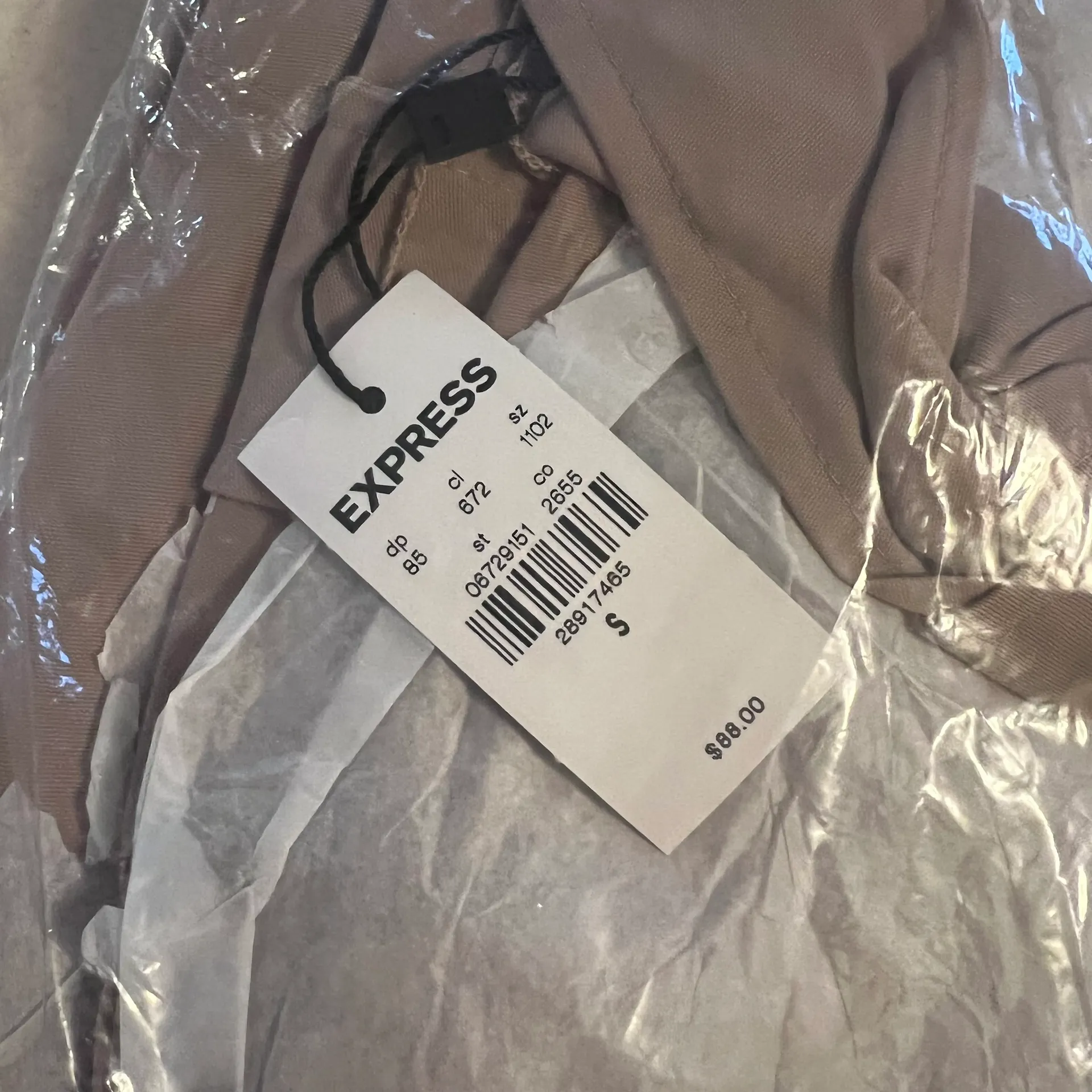 Tan Wide Leg Tie Waist Overalls Jumpsuit - Image 6