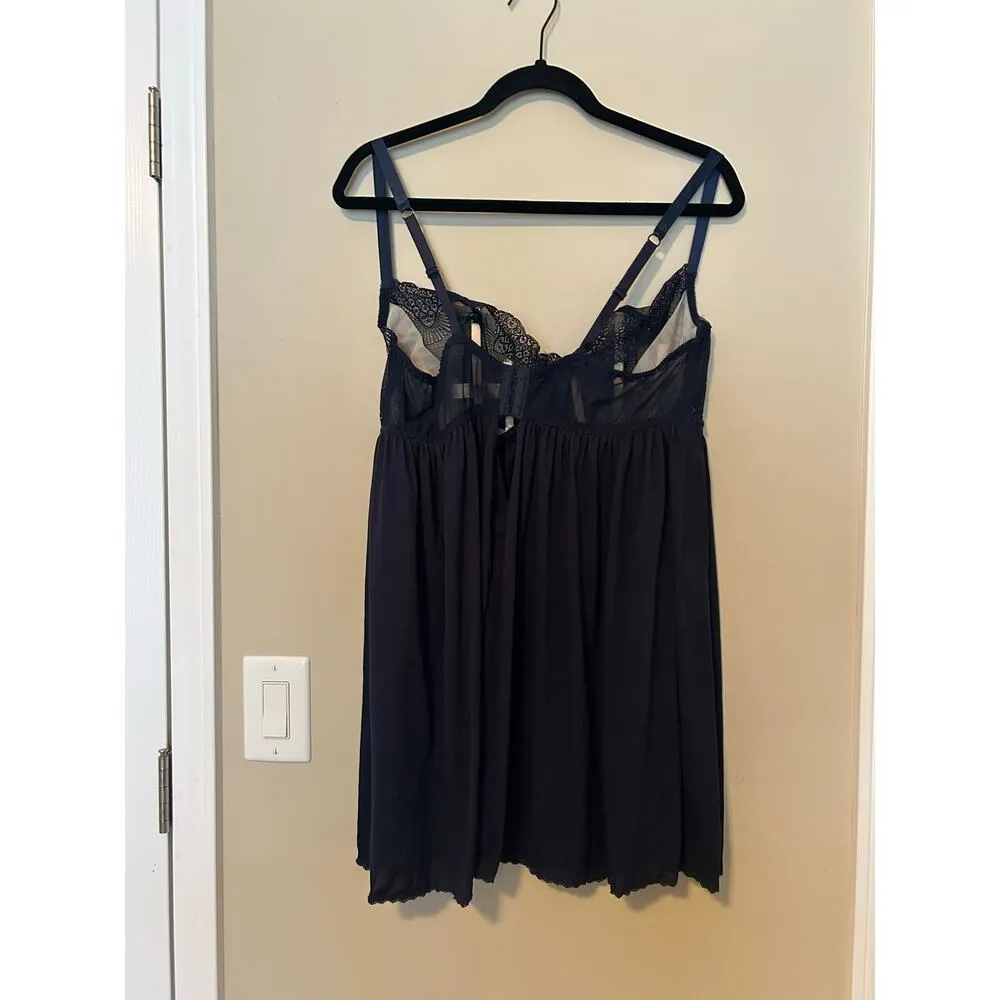 Cacique silk lace nighty lingerie teddy babydoll Size 22/24 - Image 9