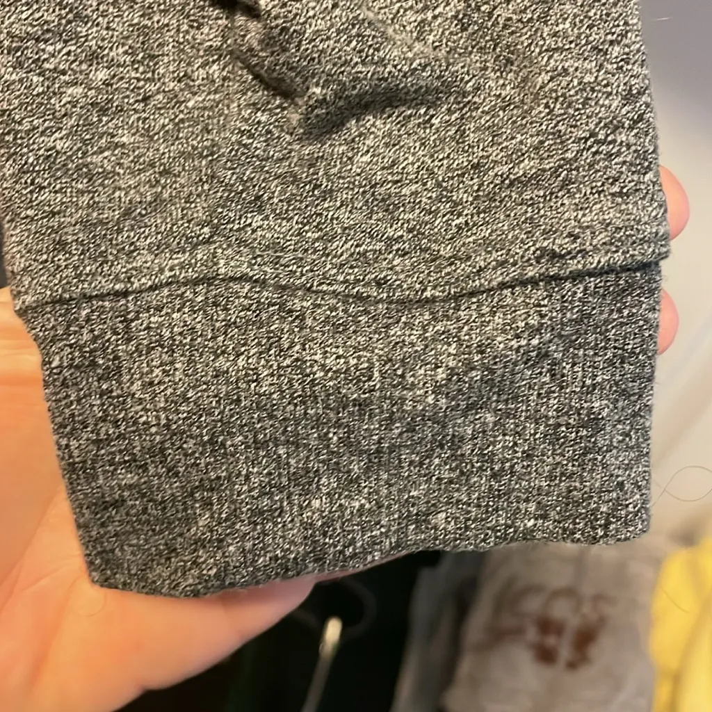 Calvin Klein Cropped Gray Hoodie Medium - Image 3
