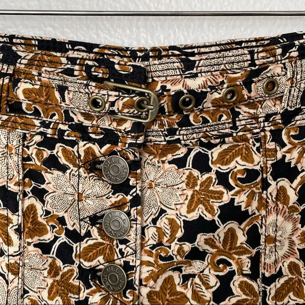 NWT $445 Ulla Johnson New Season Apollo Jeans in Bronzed Floral Size 0 - Image 8