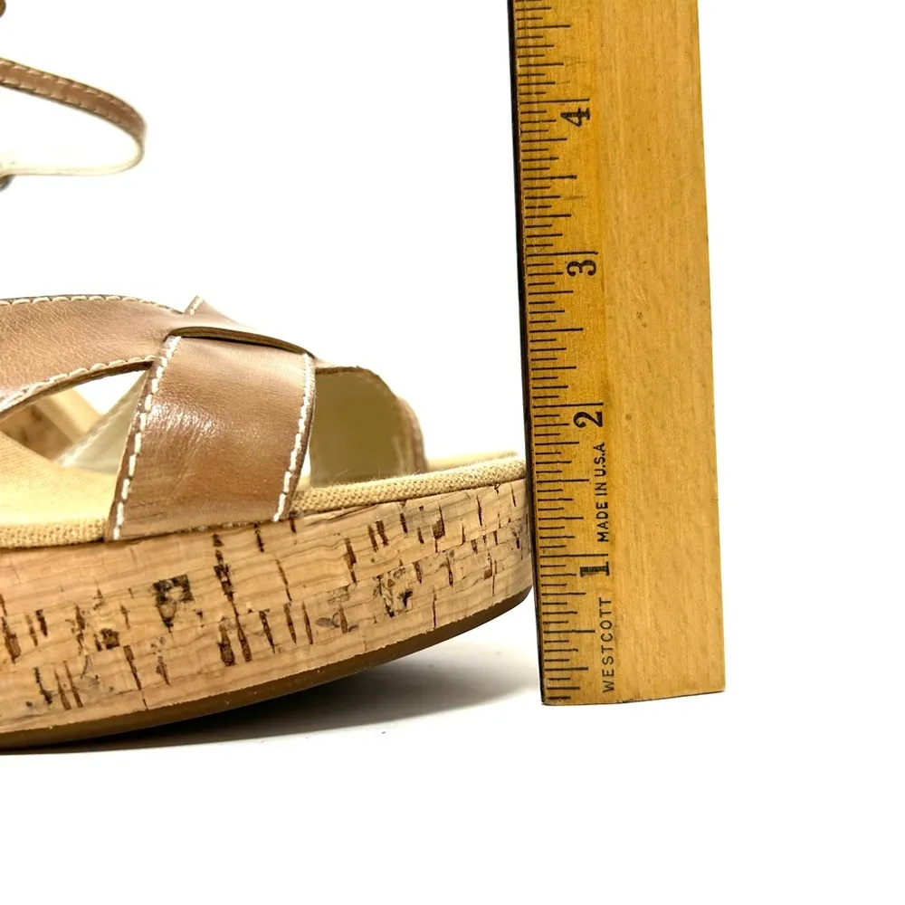 GUESS cork / leather wedge sandals, size 8.5 - Image 13