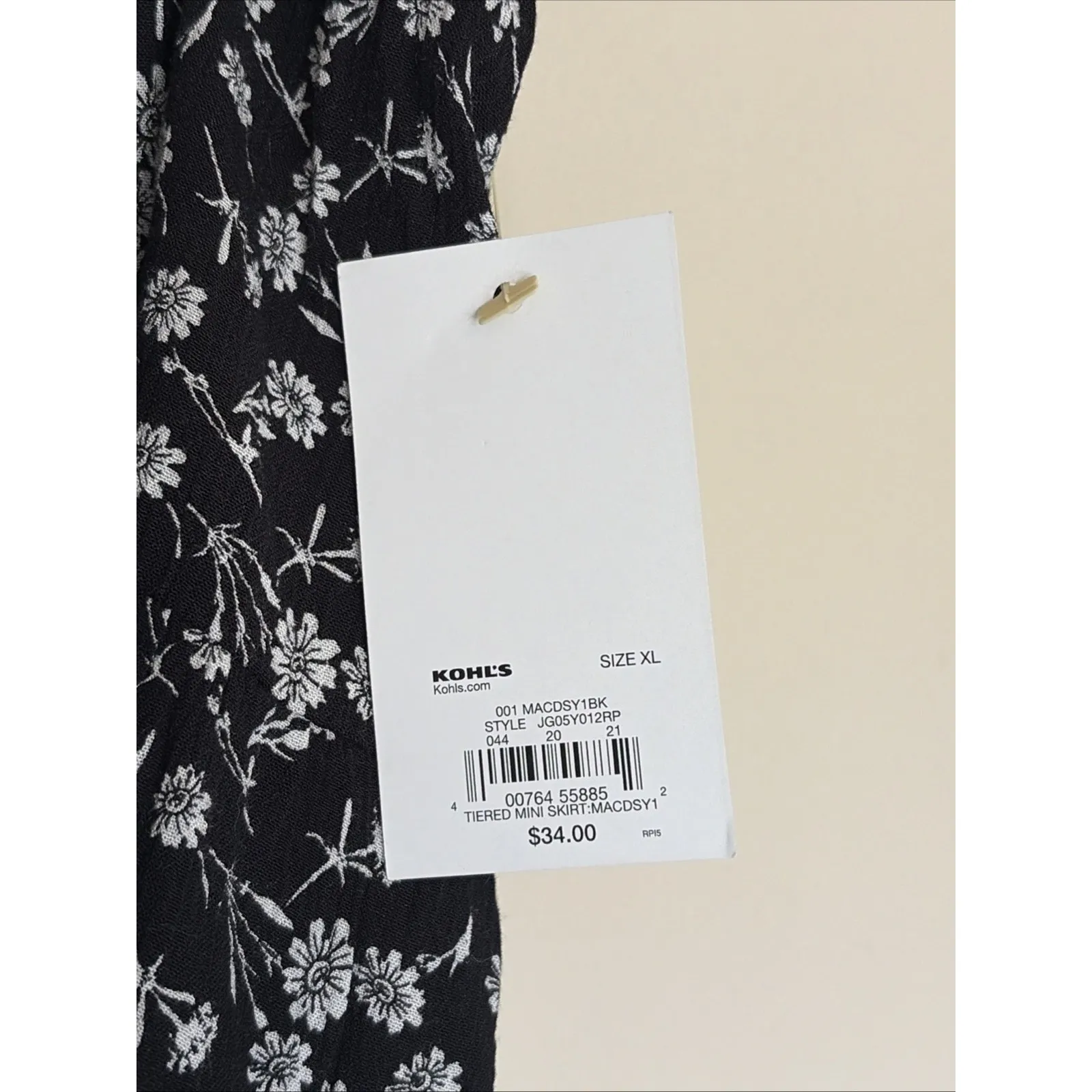 SO Black‎ Allover Floral Flower Tiered Cottagecore Prairie Mini Skirt XL NEW NWT - Image 4