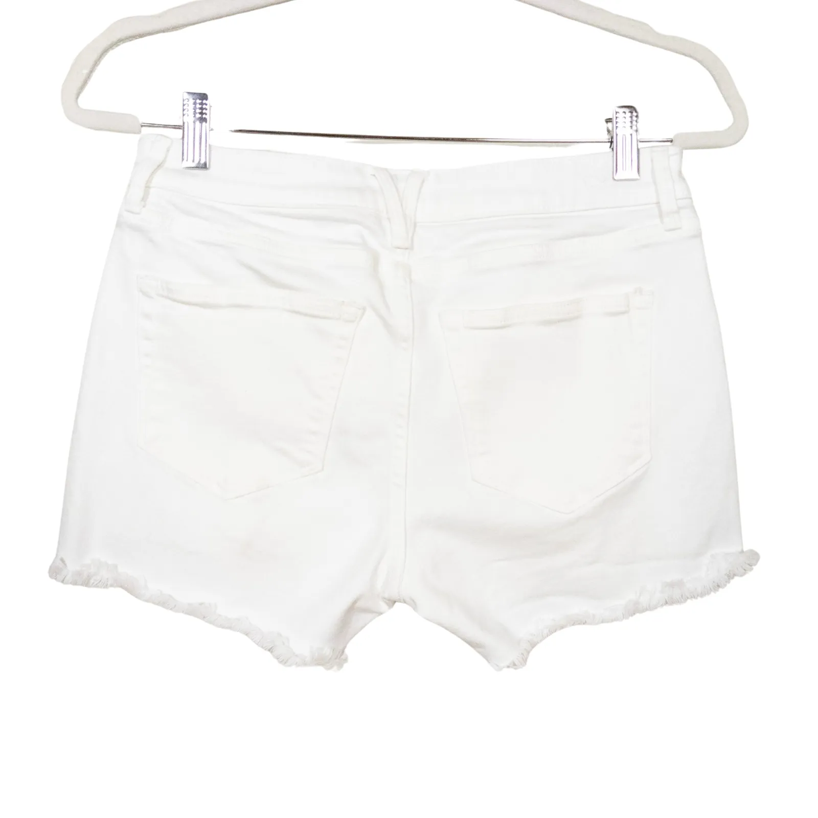 VINEYARD VINES White Denim Cutoff Short Raw Hem Stretch Mid-Rise Women's 26 - Image 2