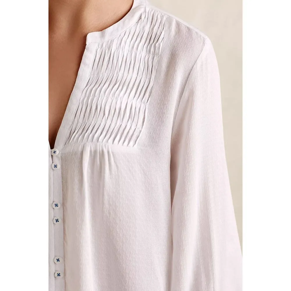 ✨Pintuck Peasant Blouse Maroon Sz. 12 Maeve✨ - Image 11