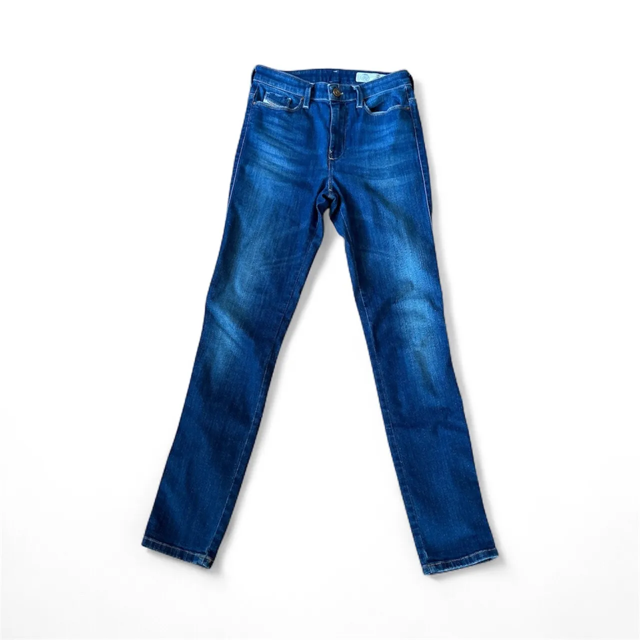 Diesel Skinzee High Up Super Skinny High Waist Blue Jeans W25 L30 Stretch - Image 7