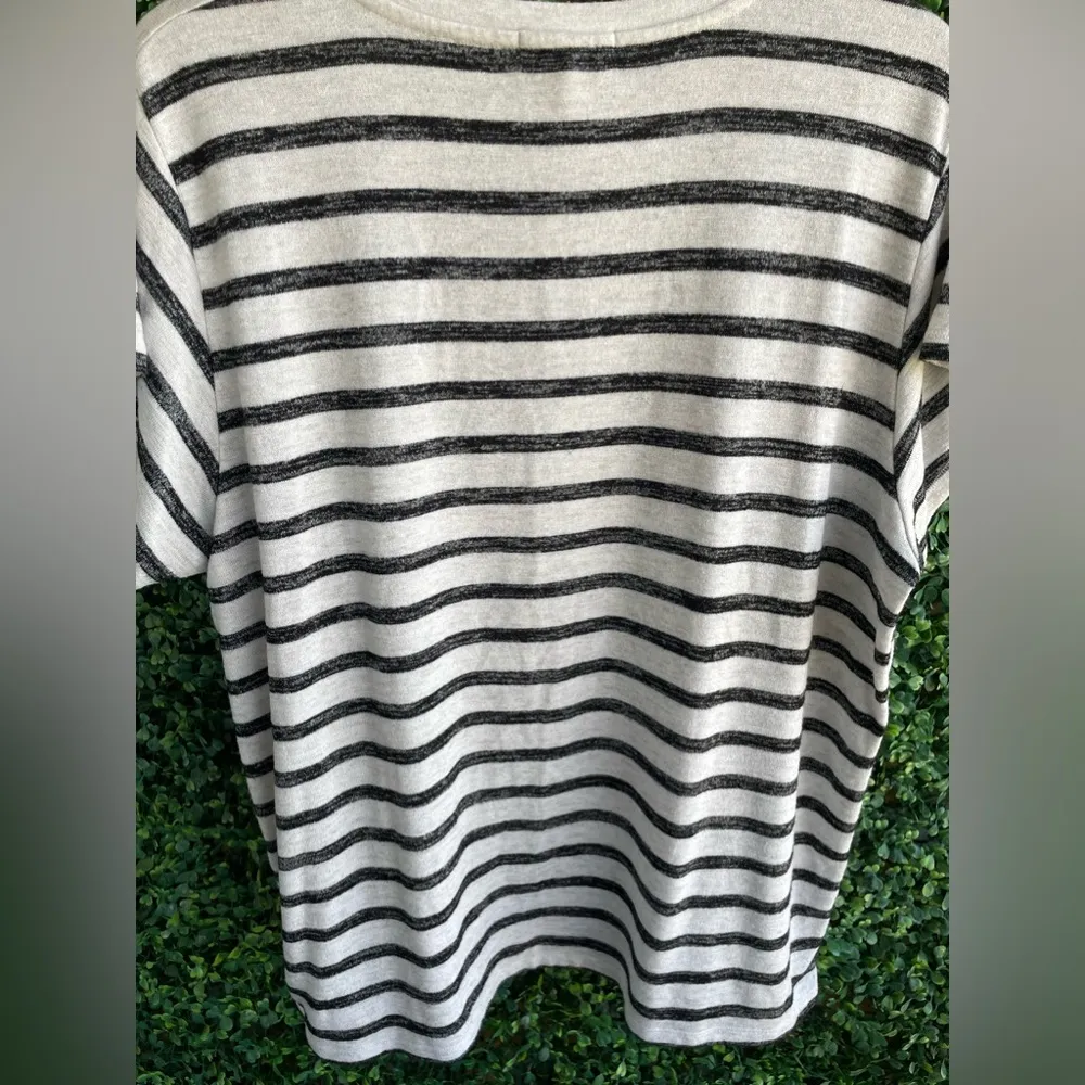 NWOT Rag & Bone The Knit Stripe Tee in Grey - Image 10
