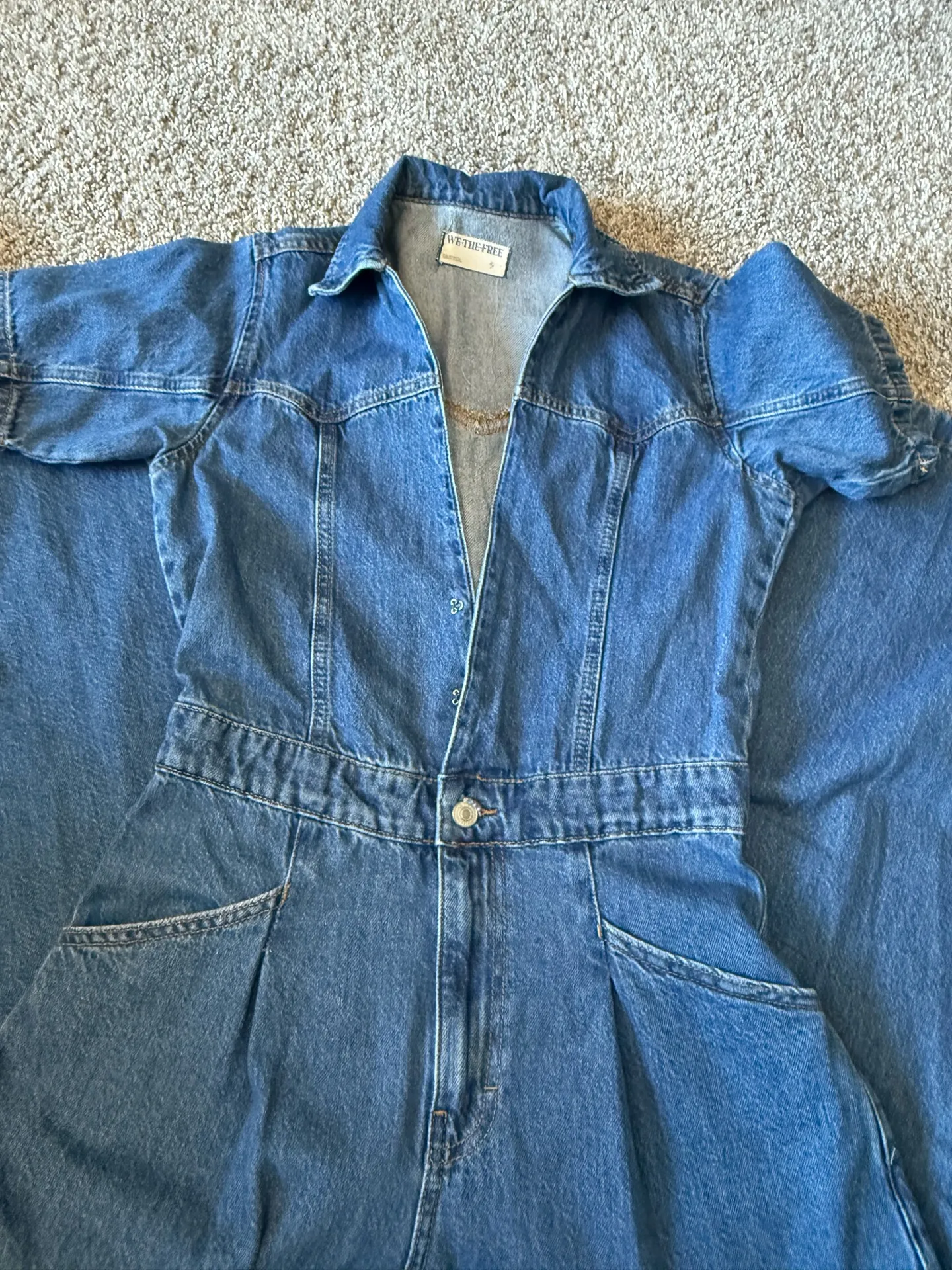 Free People Denim Onesie  - Image 3