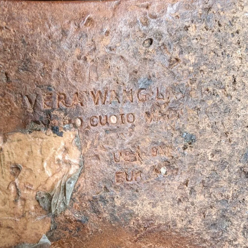 Vera Wang Lavender Label Mary Ann Ivory Leather Slingback Jute Wedge Sandals 9 - Image 6