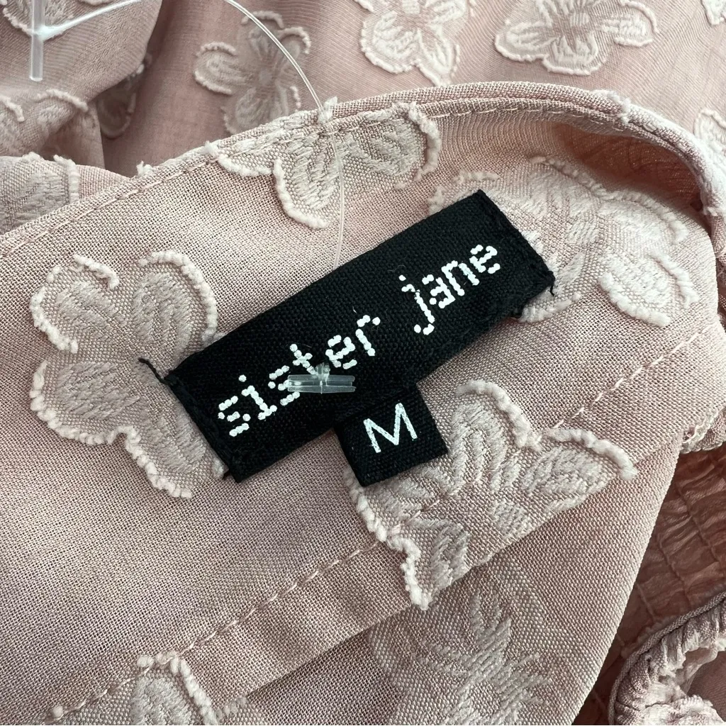 Sister Jane Mother's Mind Tiered Midi Dress Pink Sz M Size M - Image 6