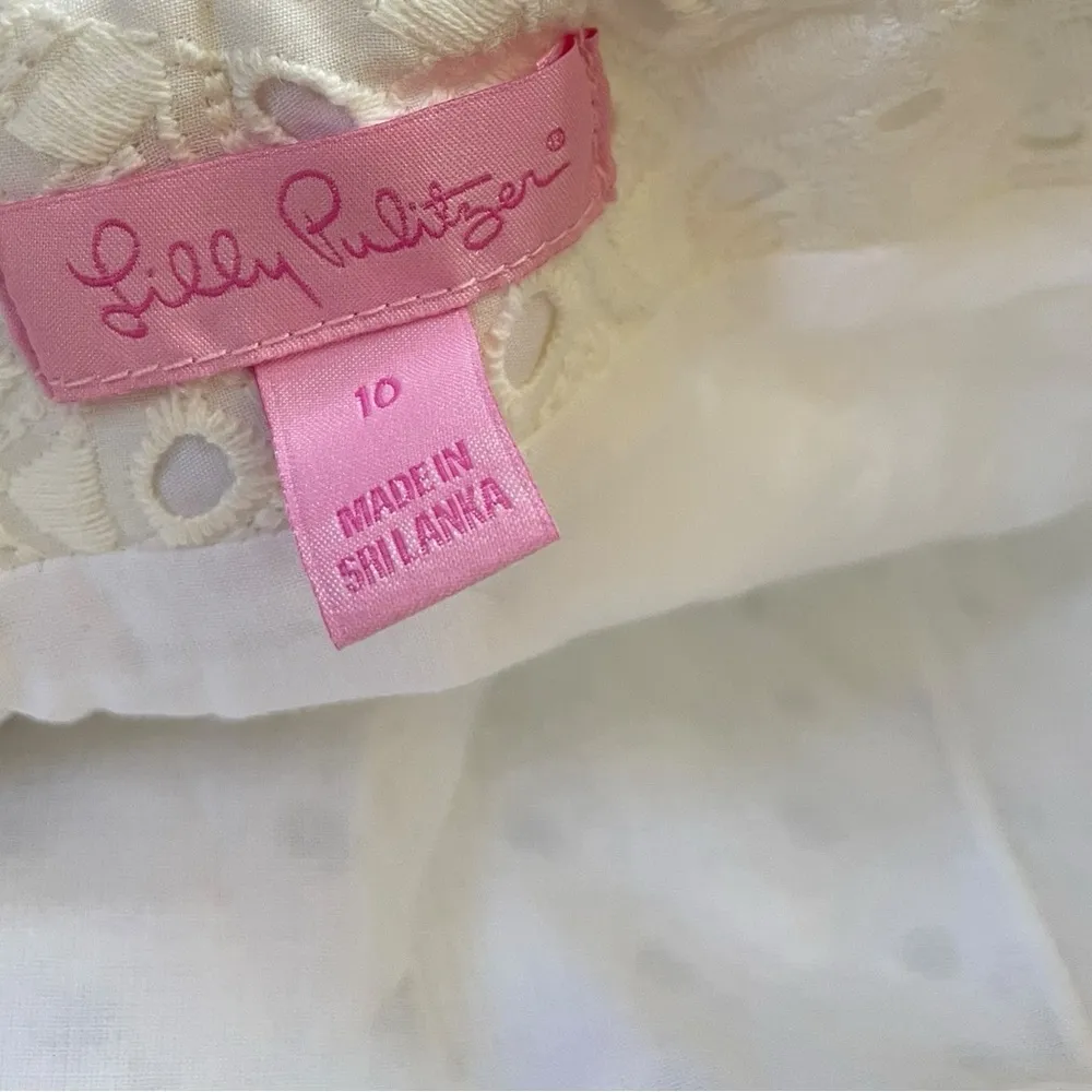 Lilly Pulitzer Resort White Preppy Southern Coastal Eyelet Tate Mini Skirt - Image 4