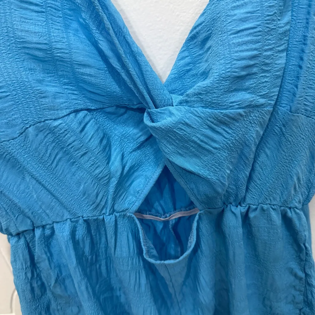 Unbranded Blue Twist Front Romper Size L - Image 3