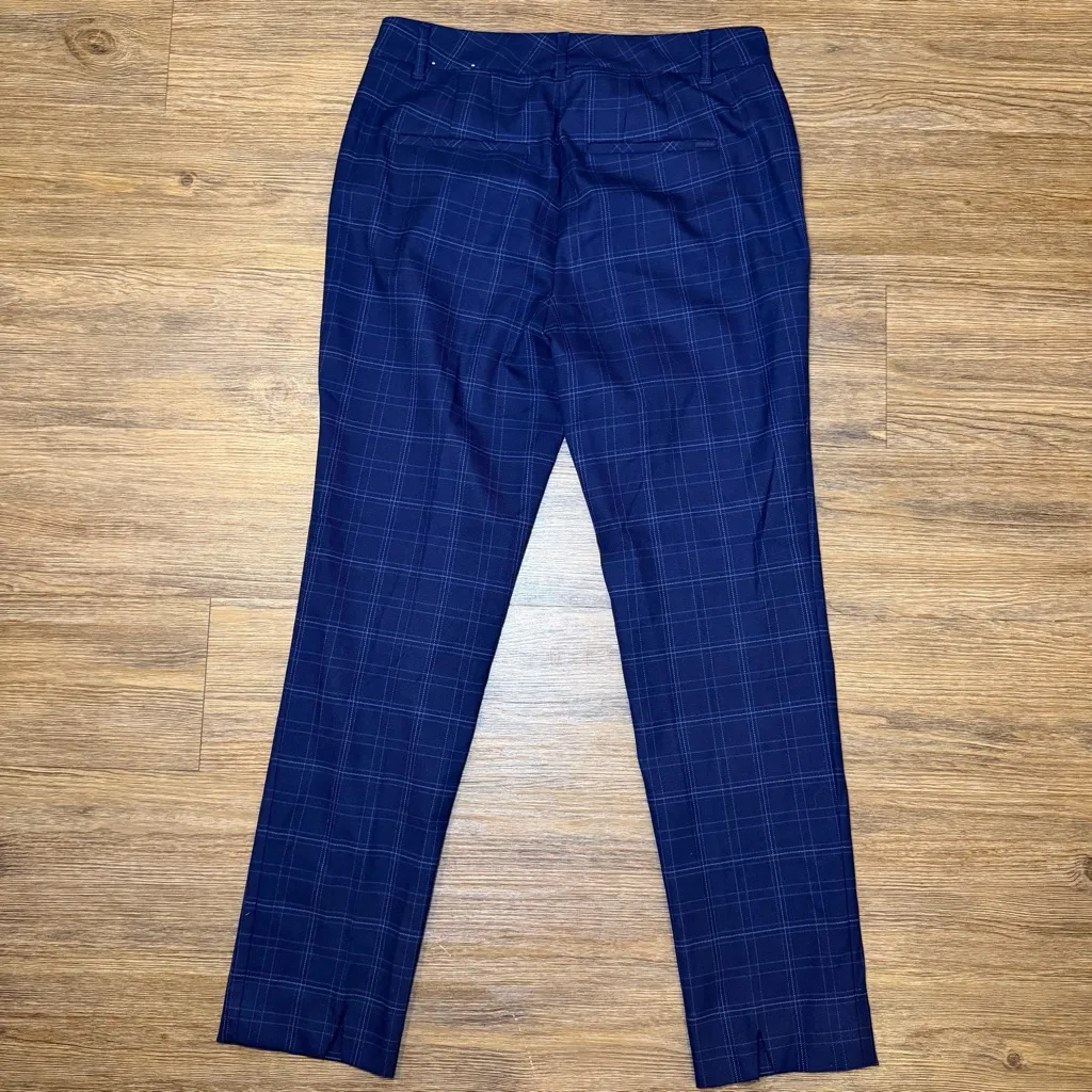 NWOT White House Black Market Blue Plaid Pants The Slim Ankle Size 2 - Image 10