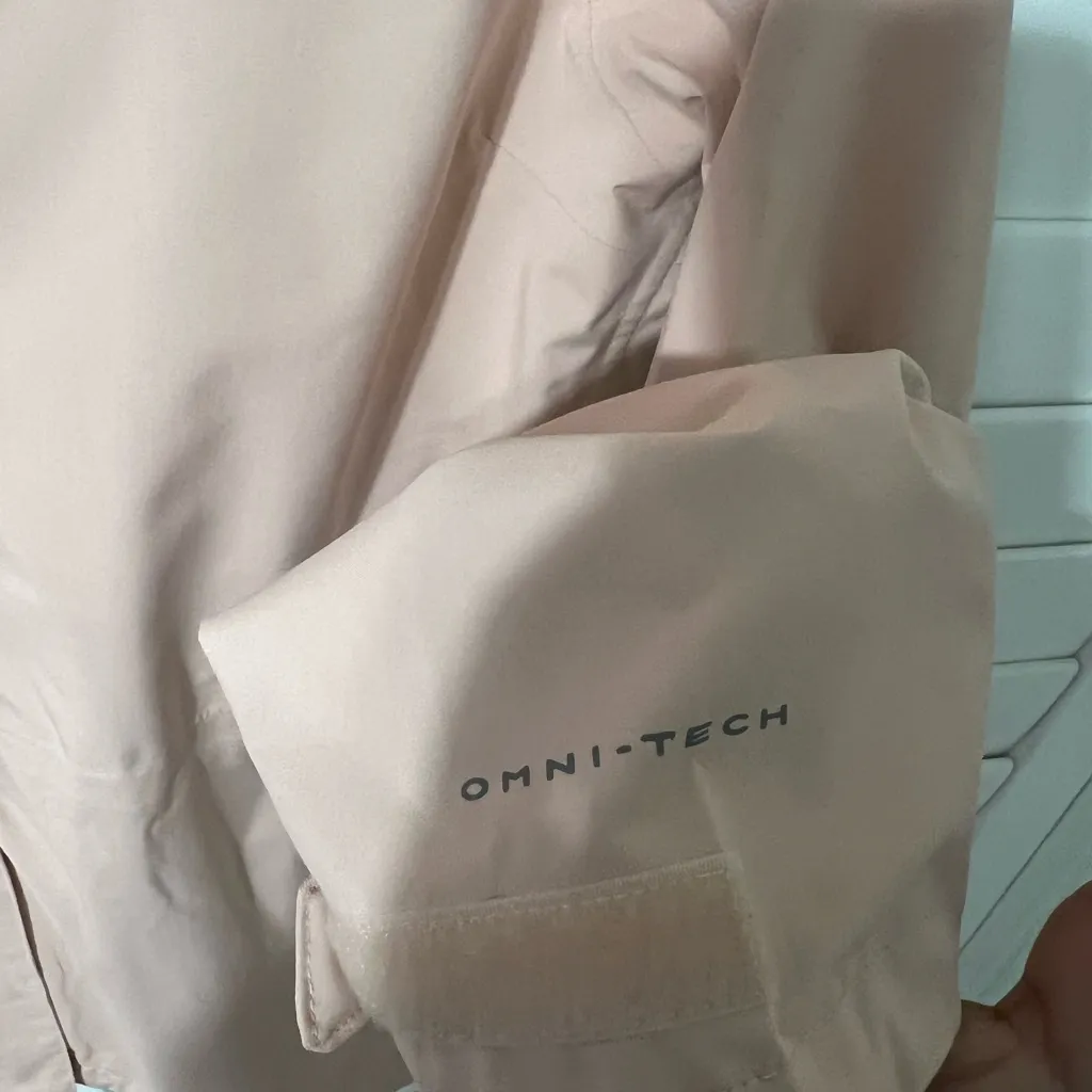 Columbia Omni-Tech Waterproof Hooded Rain Jacket Blush Pink Women’s Large - Image 7