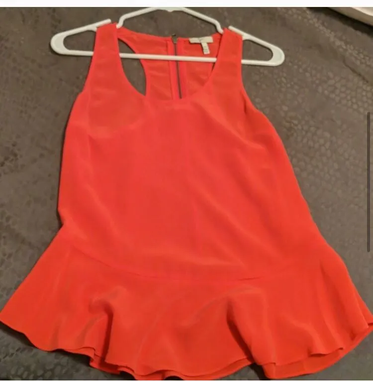 Joie Silk Peplum Racerback Tank - Image 2