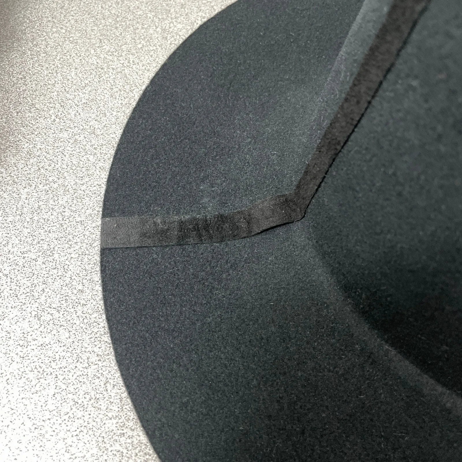 Janessa Leone Wool Fedora Hat Womens Medium Black Wide Brim Ribbon Stripe * - Image 10