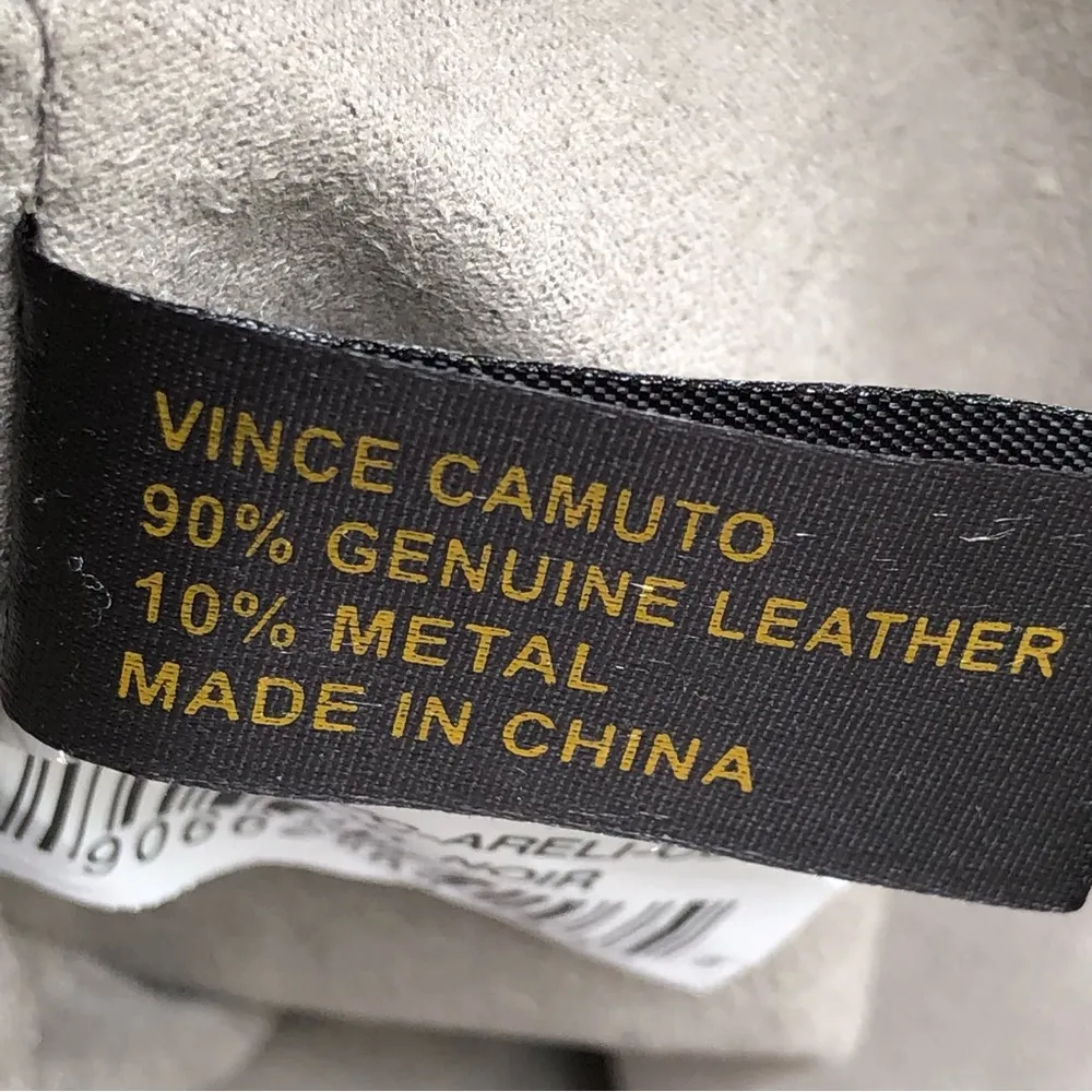 Vince Camuto Areli Crossbody Shoulder Bag Purse Handbag Black Metal & Leather - Image 9