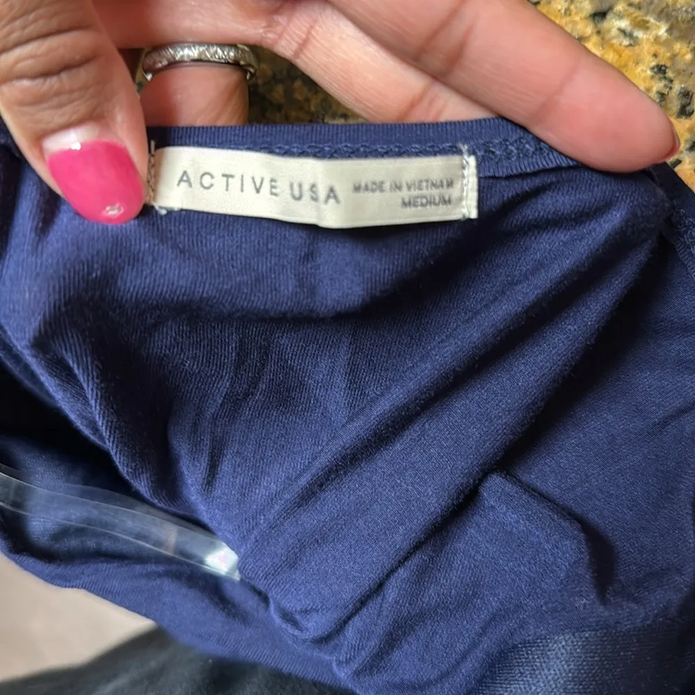 Active USA  Navy Blue Strapless Stretch Jumpsuit size Medium NWT - Image 6