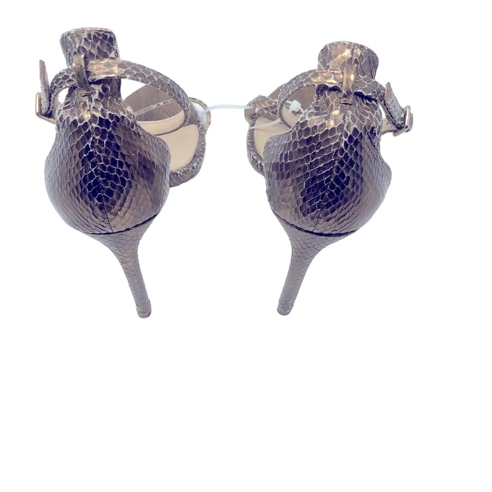 Zara Sandals Gold Snakeskin - Image 6