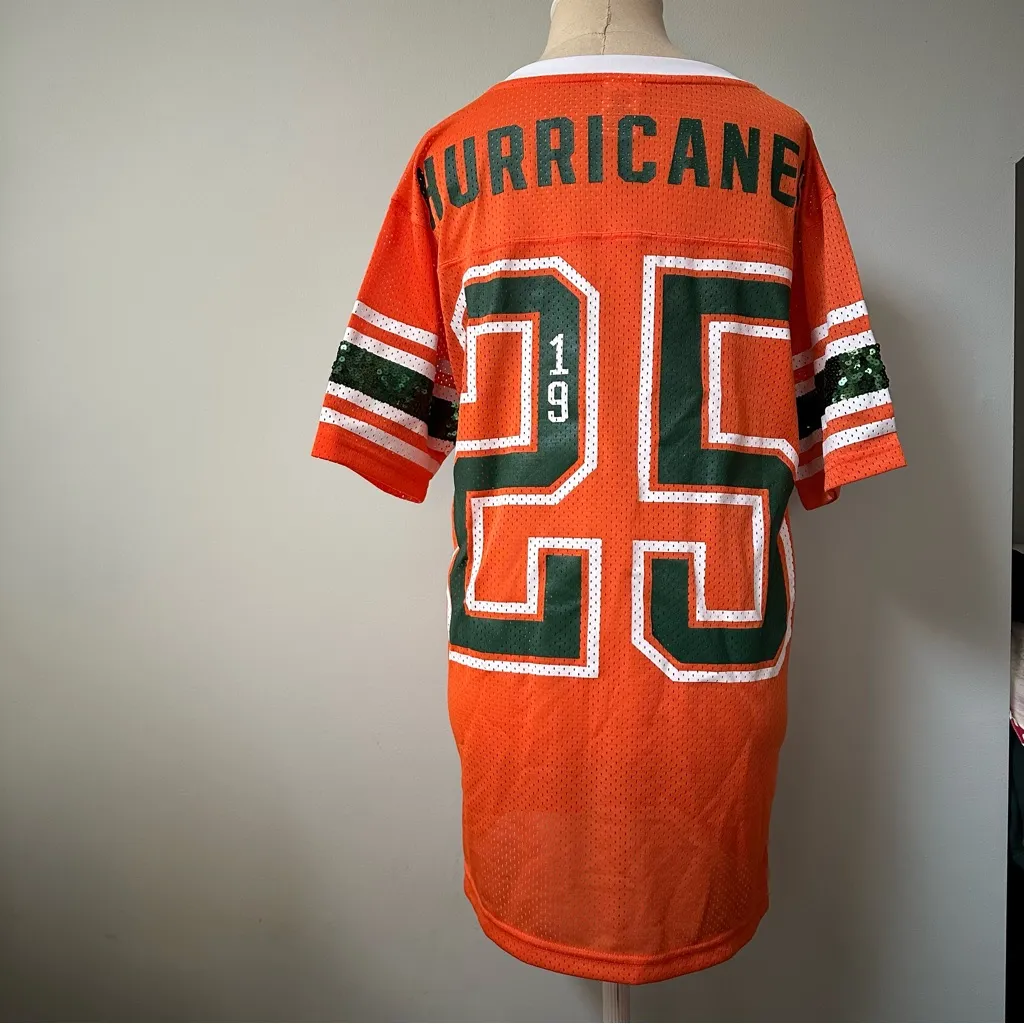 U Miami Hurricanes VS PINK Sequin Jersey Medium - Image 8