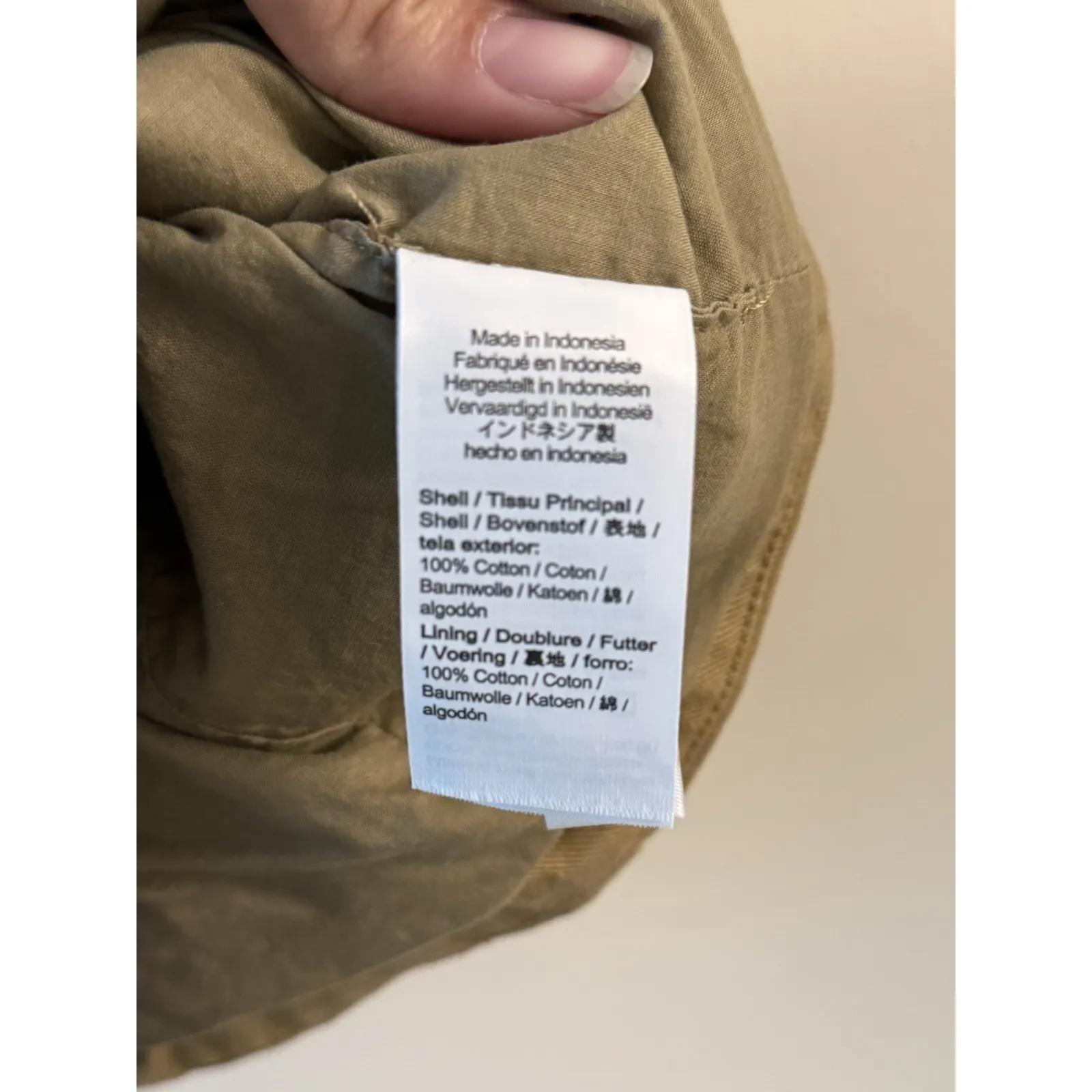 MADEWELL Button-Front Vest (Re)generative Chino Womens Sz 0 Dark‎ Khaki Twill - Image 4