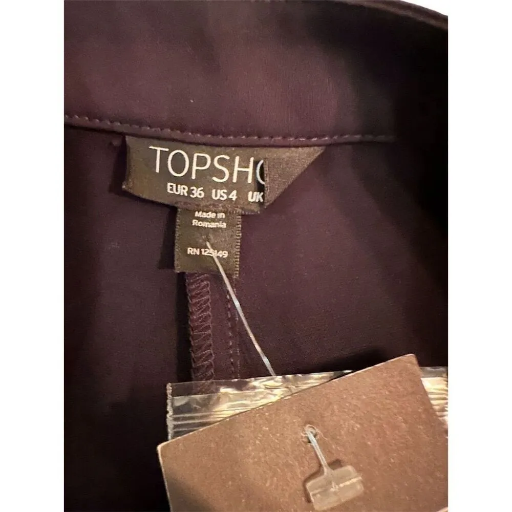 Topshop Women's High Waist Black Chino Shorts Size 4 Casual Summer - Image 6