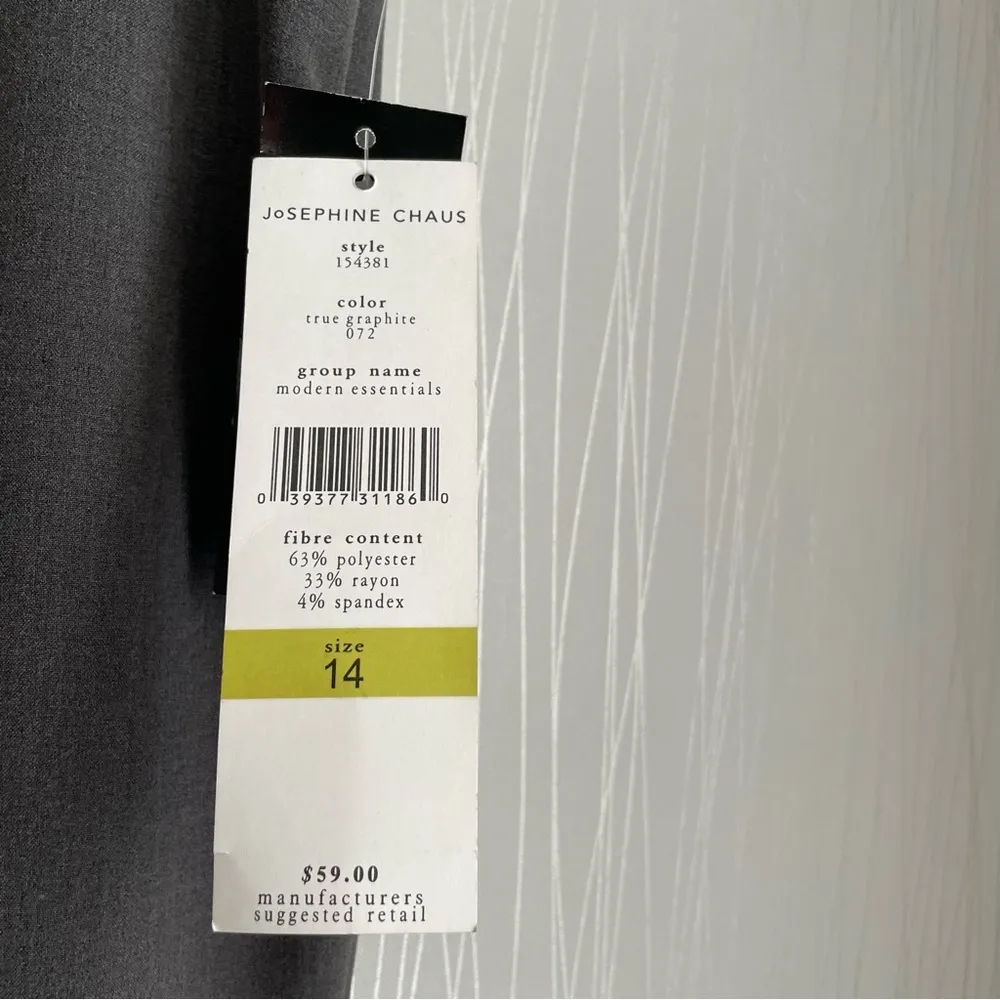 Josephine Chaus Women's Gray Dress Pants Size 14 Comfort Fit - Image 5